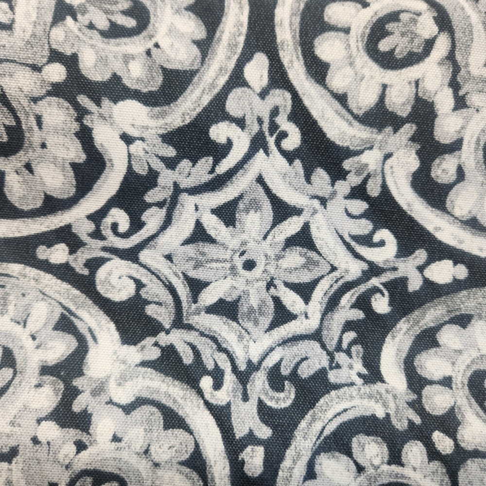Solarium Westphalia Stone Fabric Dark Blue 54″ Wide 2-3/4 Yards Fade Resistant
