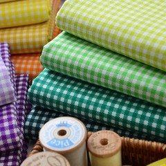 145cm Wide 4mm Cotton Gingham Check Fabric Dress Quilting Curtain Craft