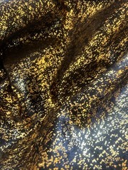 Black / Gold Metallic Damask Jacquard Brocade Fabric (110 in.) Sold By The Yd