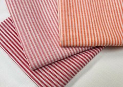 Candy Stripe Linen Fabric Light Cotton Material Ticking White Lines 150cm Wide