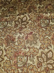 Vtg Waverly Inspirations Jacobean Flower Print Decorators Fabric 2.5 Yards X 45″