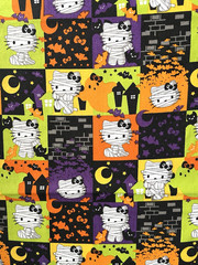 Hello Kitty Halloween Fabric JoAnn Exclusive 1/2 YD x 43” Mummy Bats Ghosts 2010