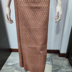 Thai Antique Silk Fabric Golden Brown Hand Woven100%Pattern (For Crafting)