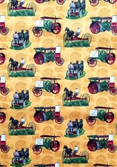 ANTIQUE VINTAGE TRACTORS TITAN MOGUL NEW COTTON FABRIC *PRE-CUT Pieces* 44″x18″