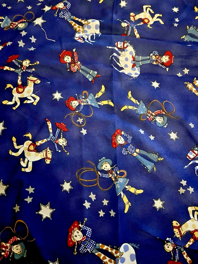 VTG 2000 Cowgirl Western Toss on Navy Blue # JAB 710 by Blank Textile BTFQ
