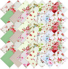 42 Pcs Charm Packs for Quilting, 5 X 5 Inch Squares Quilting Fabric, Pre-Cut Flo