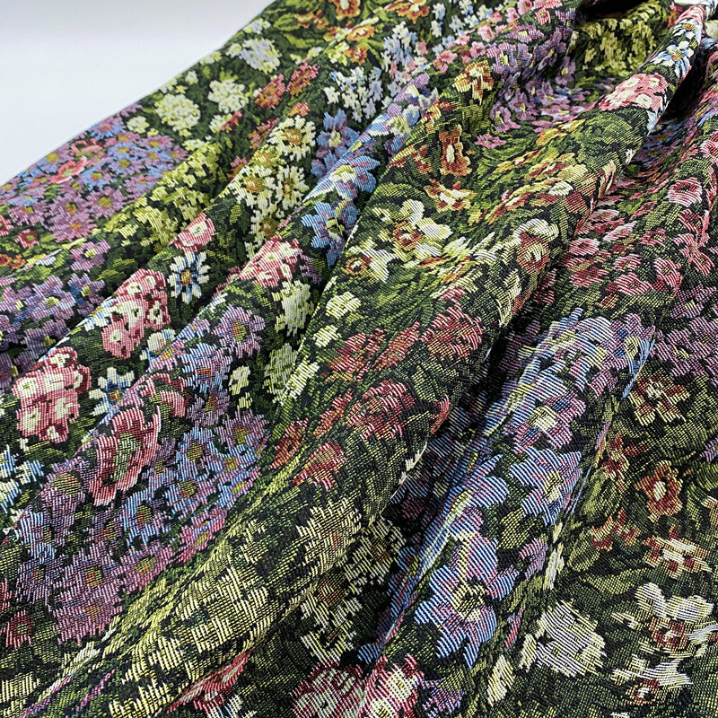 Monet’s Garden Vintage French Jacquard Tapestry Upholstery Fabric for Sewing DIY