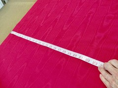 Moire Faille Fabric Remnant Cranberry Red Cotton Acetate 61″ W x 70″L x 80″L