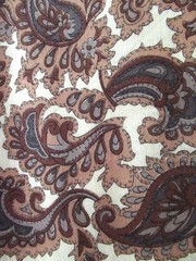 Brushed Winter Cotton paisley fabric 92cm wide x 4 meters