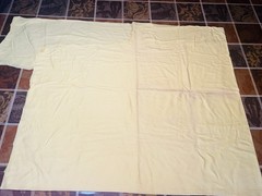 8pcs (17yds, 7 lbs) polyester double knit fabric/remnants in pastels, mostly EUC