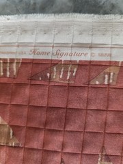RARE VTG Home Signature Quilted 6 Yds Heavy Soft Fabric Upholstry Curtains USA