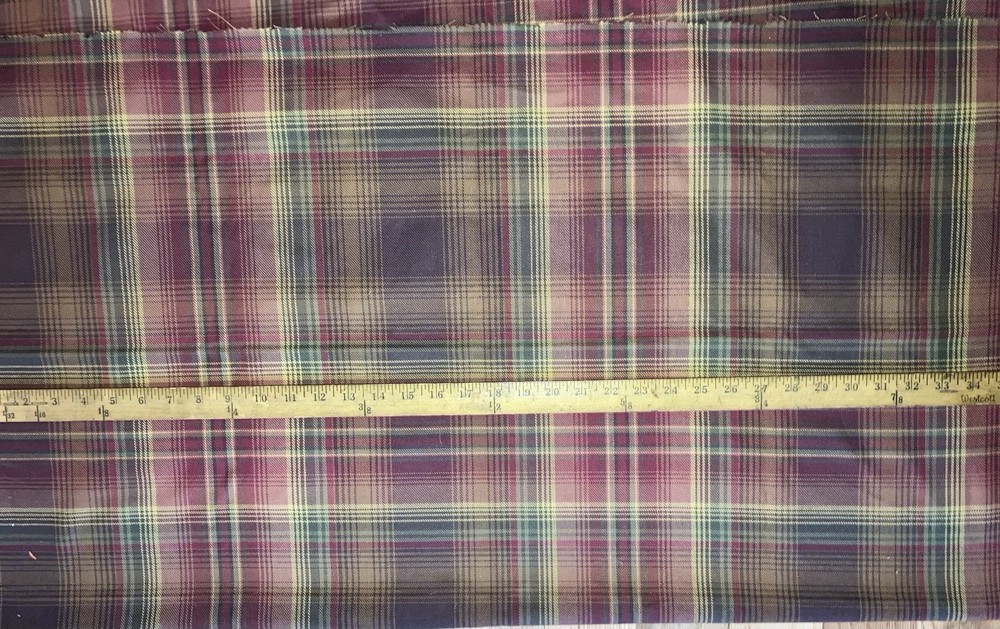 Ralph Lauren Plaid Fabric, 1 Yard, Warm Earthy Tones