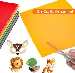 40PCS 12 x 12”30 X 30cm, 2mm Thick Stiff Felt Fabric Sheets Assorted Colours …
