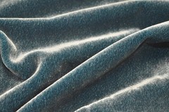 Alister Moody Blue Dark Teal Velvet Abbey Shea Upholstery Fabric