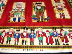 Vintage NORTHCOTT Nutcracker Suite #707 Marlene Moore Fabric 1yd X 44″ Festive!