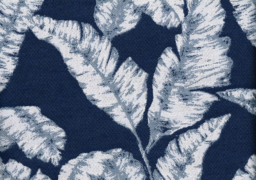 3.50 Yds Sunbrella Fabric Navy Off White 100% Solution Dyed Acrylic Upholstery