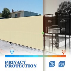 Fabric Roll Cloth Privacy Fence Screen UV Block Patio Garden Shade Cover Beige