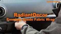 17×70 Inch Premium Black Suede Fabric Wrap – Self-Adhesive Stretchable Interior