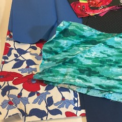 Fabric Remnant Lot Various Colors Sizes and Material Types 22 Different & Disney
