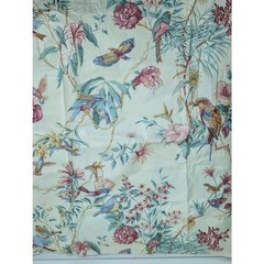 Vtg 90s Jean B 5th Avenue Floral Bird Fabric Lot SCRAP Remnant inches to yards