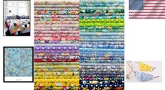 200-Thread Count 50 PCS Cotton Sateen Fabric Squares – Perfect for Quilting