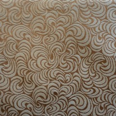 VTG Jacquard Abstract Swirl Scroll Upholstery Fabric Golden Caramel Ivory 98×54