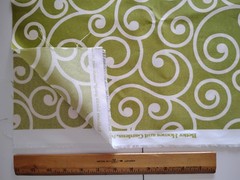 White Swirls on Green Better Homes & Gardens Heavy Fabric – 1 Yard