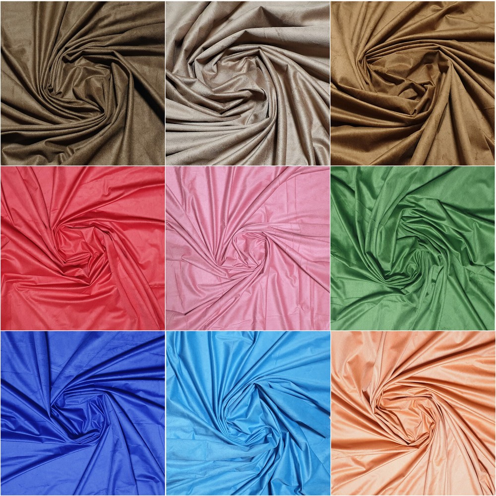 LIGHT FAUX SUEDE MICROFIBER SUEDETTE LEATHER LIKE CLOTH UPHOLSTERY 56 COLORS 60″