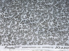 1/2 Yd Gray White Floral Swirl Branches Cotton Quilt Fabric Keepsake Calico BTHY