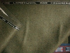 LAMBSWOOL & CASHMERE JACKETING FABRIC MADE IN ENGLAND BY Hunt & Winterbotham= 2m