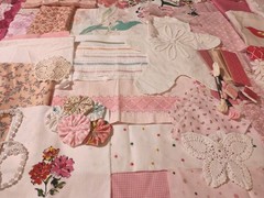 85+ Linens&Fabric Pieces Ribbon Trim Lace ForCrafts Slow Stitching Junk Journals
