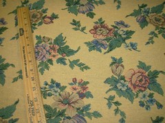 12 2/8 YDS REGAL TAPESTRY FLORAL GOLD UPHOLSTERY FABRIC FOR LESS