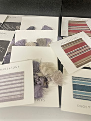Large Lot of Samuel & Sons Fabric Lot of 100 Small Samples Carded