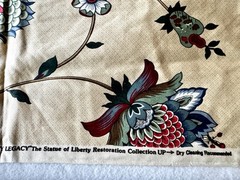 Vintage Waverly Lady Liberty Statue Legacy Decorator Floral Fabric 40″ L x 54″ W