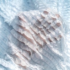 Chiffon Fabric Frilly DIY Costume Dress Materials Ruffled Solid Thin 100X150cm
