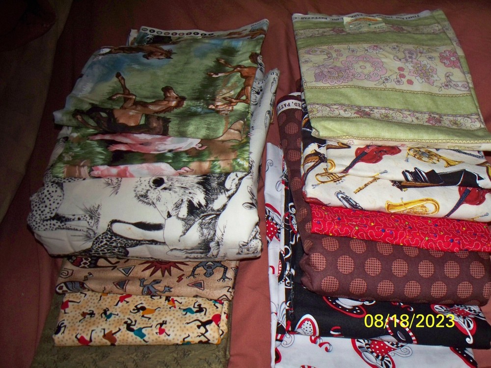 MORE ASSORTED COTTON QUILTING FABRIC – TIMELESS TREASURES – U- PICK 1