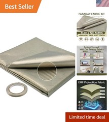 Faraday Fabric 43.3″x72″,EMI Shielding Cloth for Faraday Cage & Curtains