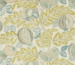 SANDERSON CURTAIN FABRIC DESIGN Cantaloupe 1.6 METRES SUMAC/SAGE LINEN BLEND