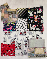 Fabric Scrap Bundle Cotton Quilting & Novelty Prints for Small Projects & Crafts