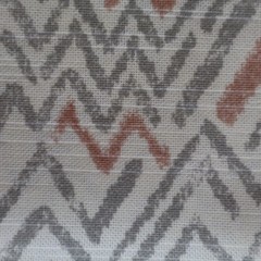 Vtg Waverly Home Decor Fabric, Contemporary Gray Geometric Zig Zag 1.8 yds