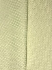 Vintage 70s Double Knit Waffle Weave Fabric, Lime Greens 58×64 Inches