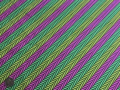 Neon Hot Pink Lime Green Lemon Yellow On Black 1/2 Yard. 100% Cotton