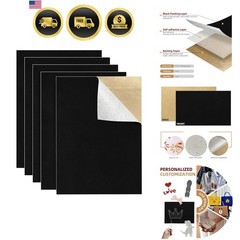 5PCS Self Adhesive Felt Sheet – Black Felt Sheets with Adhesive Backing for D…