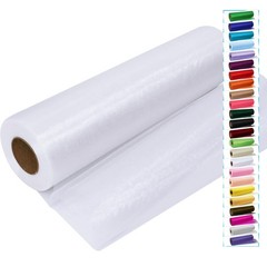 White Tulle Crystal Organza Fabric Rolls 12 Inch by 50 Yards 12 Inches,