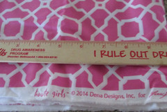 1 Yard x 44″ Vintage Fabric Dena Designs Westminster Fibers Pink Geometric
