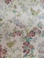 Silk Fabric w/ Floral Print