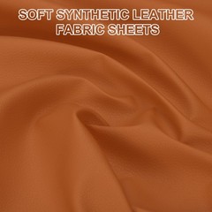 63×39.4in Faux Leather Sheets, Faux Leather Fabric Vinyl PVC, Brown