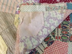 Vtg Lot of 17 Hand Sewn Bow Tie Quilt Blocks 1950-60’s -READ – Needs Laundering