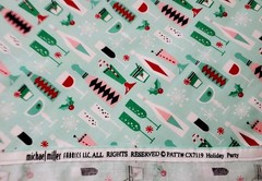 Michael Miller Holiday Party Fabric 42×70 Retro Cocktail Print Tablecloth/Craft