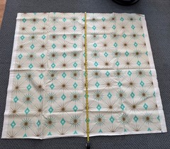 Spoonflower Starburst Mid Century Geometric Upholstery Fabric 2 Yds Remnant